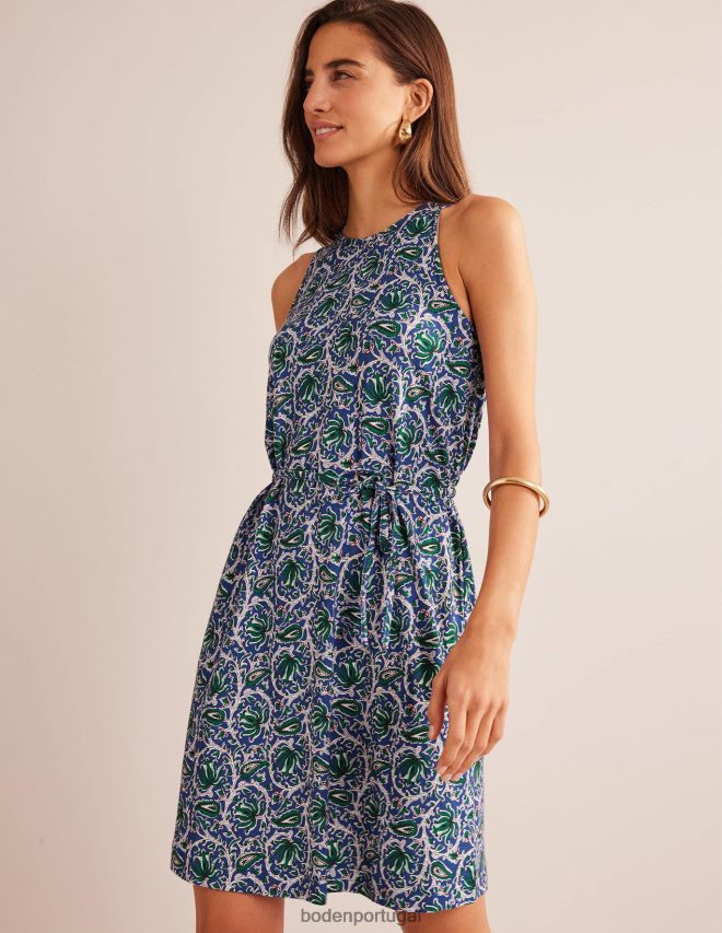 Boden mulheres vestido de jersey swing 66HHLZ966 onda azul e videira botanica roupas 66HHLZ966 Ultimas tendencias em acessorios Boden Portugal Explore a selecao Boden jeans hoje